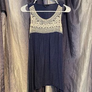 Striped and Lace Tank